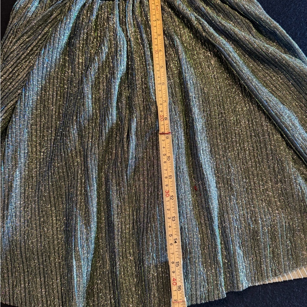 Lulu's Glittering Blue/Teal and Silver Mini Dress XS - Picture 8 of 12